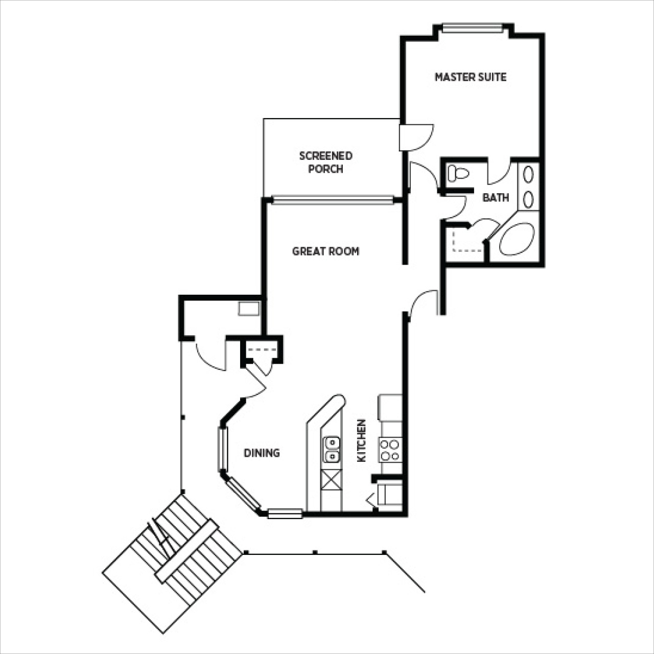 1-Bedroom Floor Plan